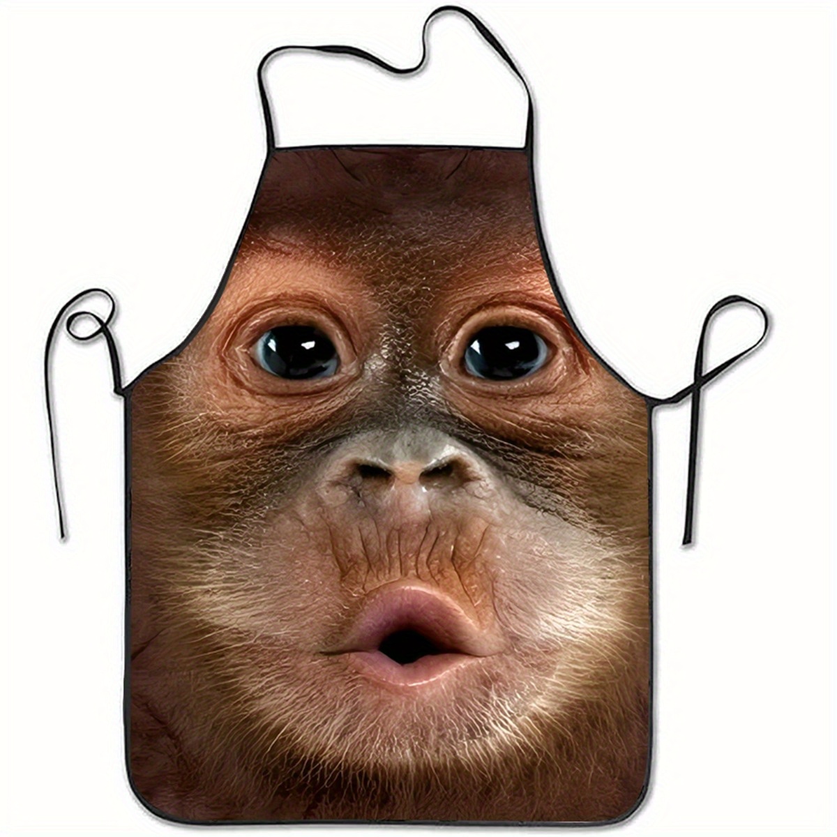Kitchen Baking Cloth - Gorilla Cubs Close-Up Face Print Sleeveless