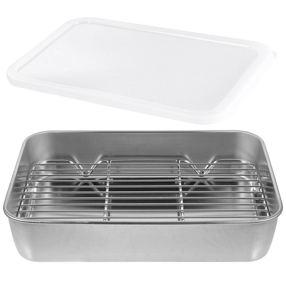 Kitchen Baking Pan Storage - 1Set Stainless Steel Kitchen Prep Tray