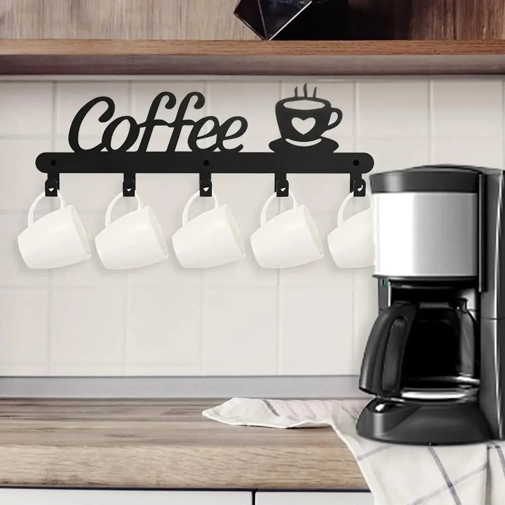 Metal Wall Mounted Coffee Mug  - Kitchen Baking Gifts 评论和价格