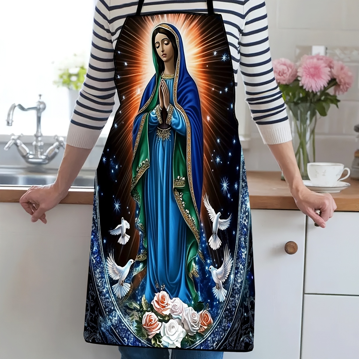 Apron with Lady of Guadalupe i - Kitchen Baking Cloth 评论和价格