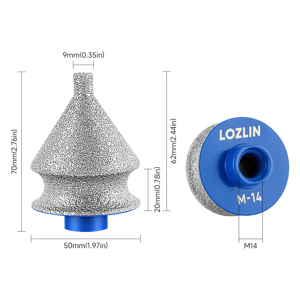 LOZLIN M14 Thread Brazing Edge - Rolling Pin Marble 评论和价格