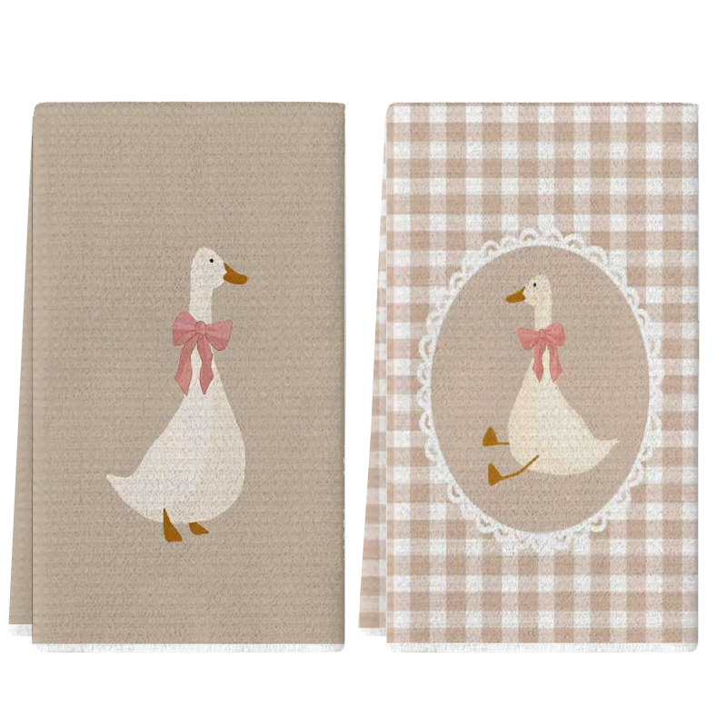 2Pcs, Cute Duck Kitchen Towels - Kitchen Baking Cloth 评论和价格