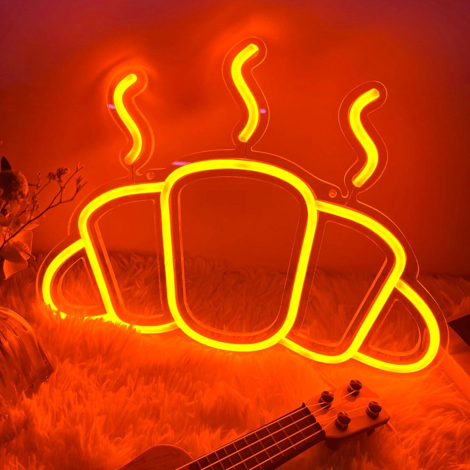 Croissant Neon Sign USB Powere - Kitchen Bakery 评论和价格