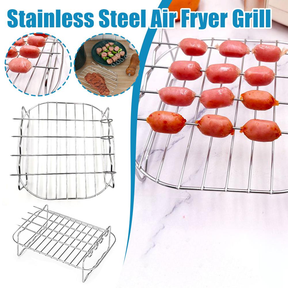 Stainless Steel Air Fryer Bask - Kitchen Baking Tray Rack 评论和价格