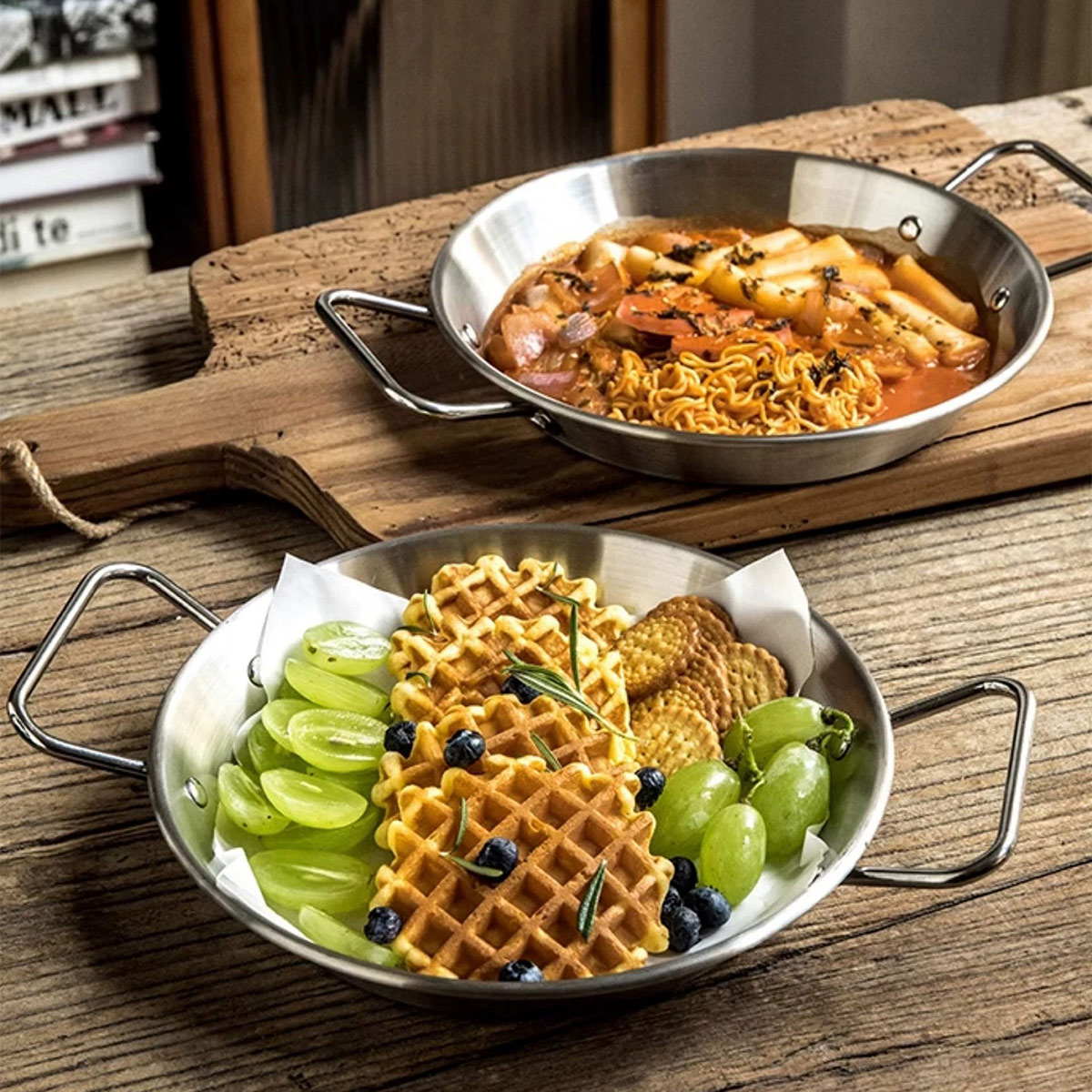 INS Stainless Steel Double-Han - Cake Board Round 评论和价格
