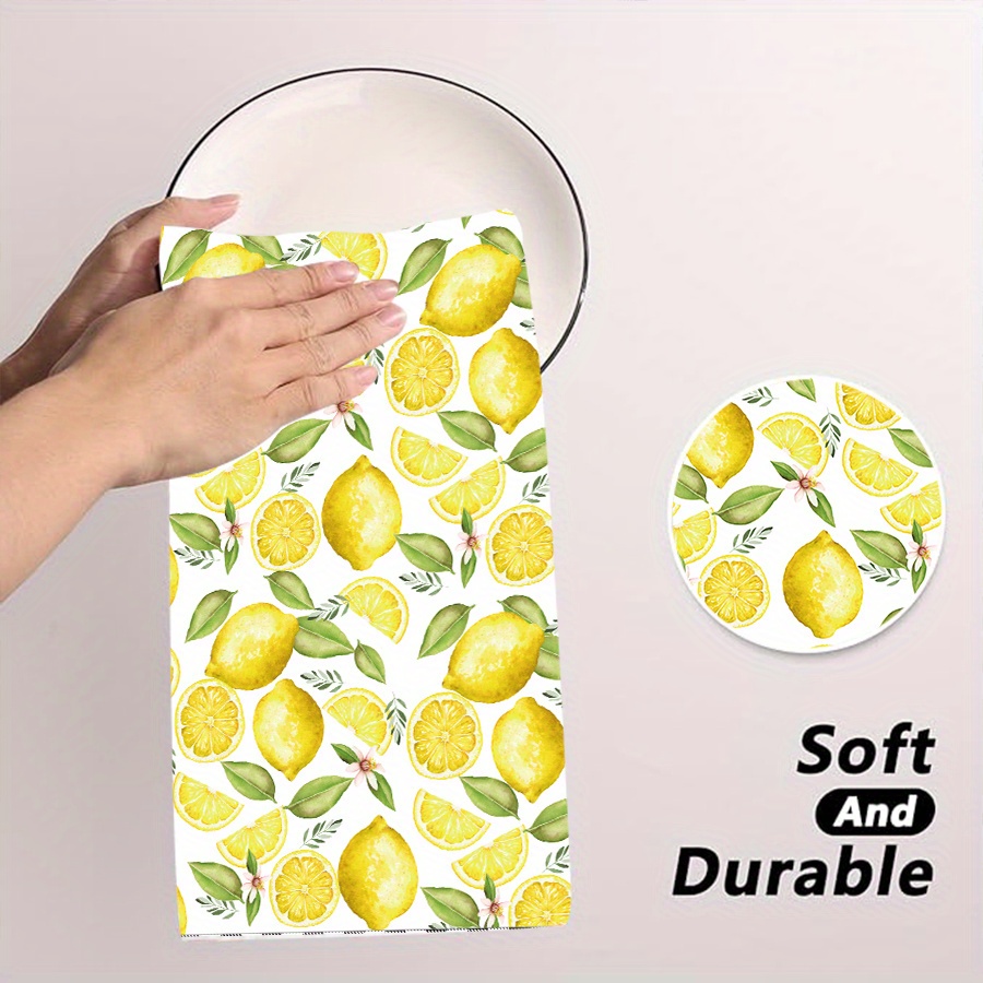 2Pcs, Lemon Wreath Kitchen Tow - Kitchen Baking Cloth 评论和价格