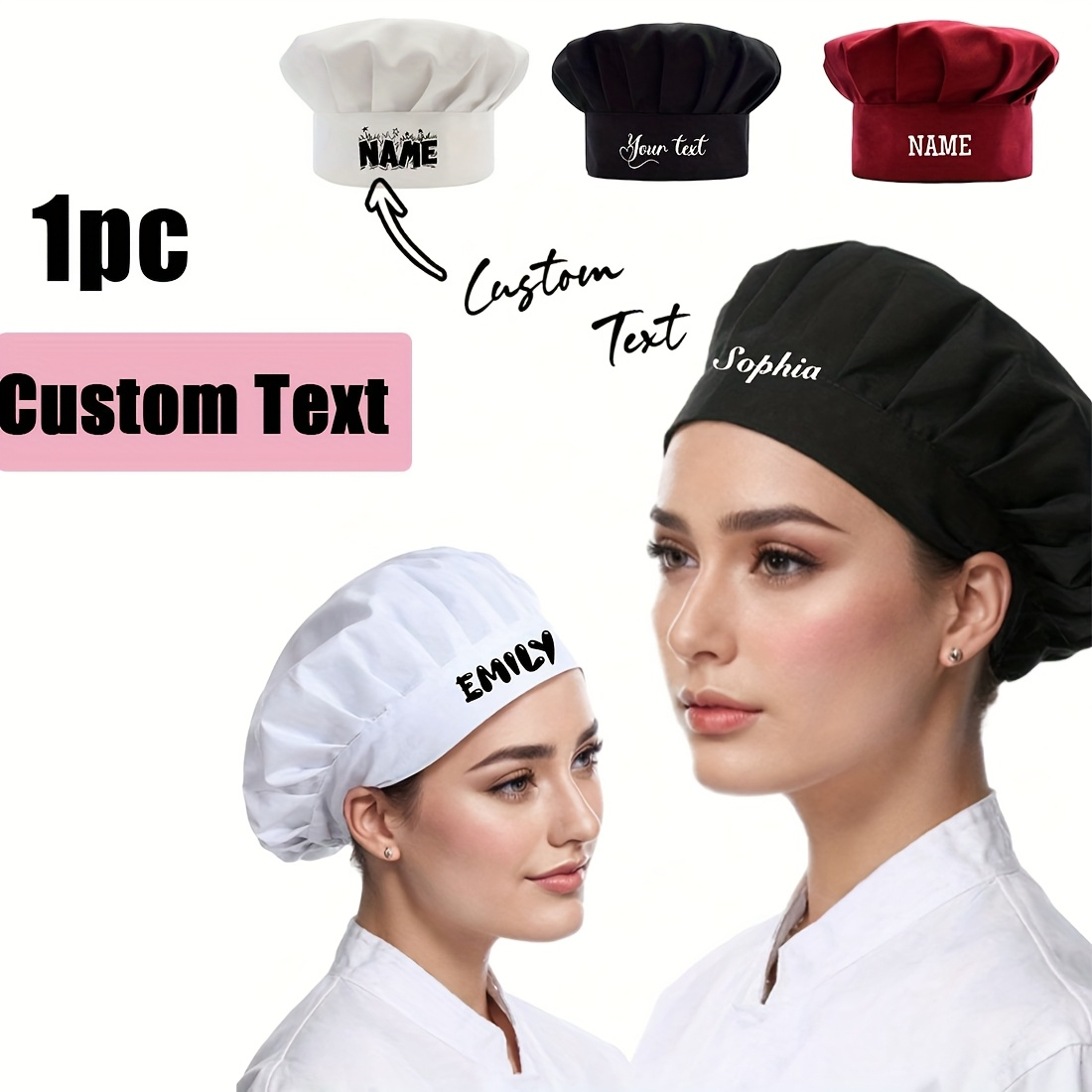 Custom Name Chef Hat, Dust Hat - Kitchen Bakery 评论和价格
