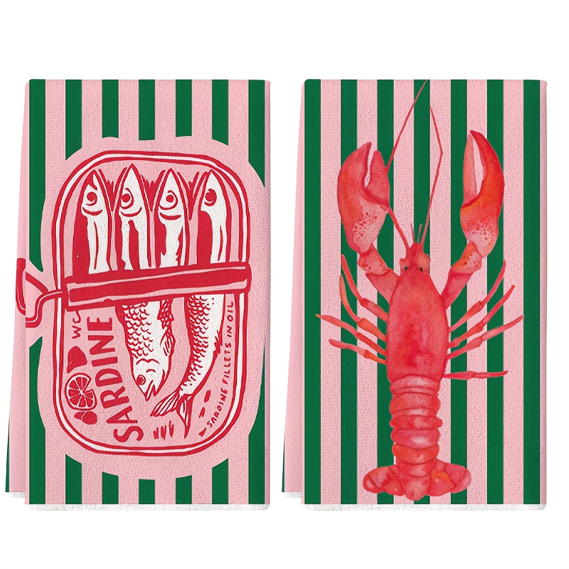 2Pcs, American Retro Striped S - Kitchen Baking Cloth 评论和价格