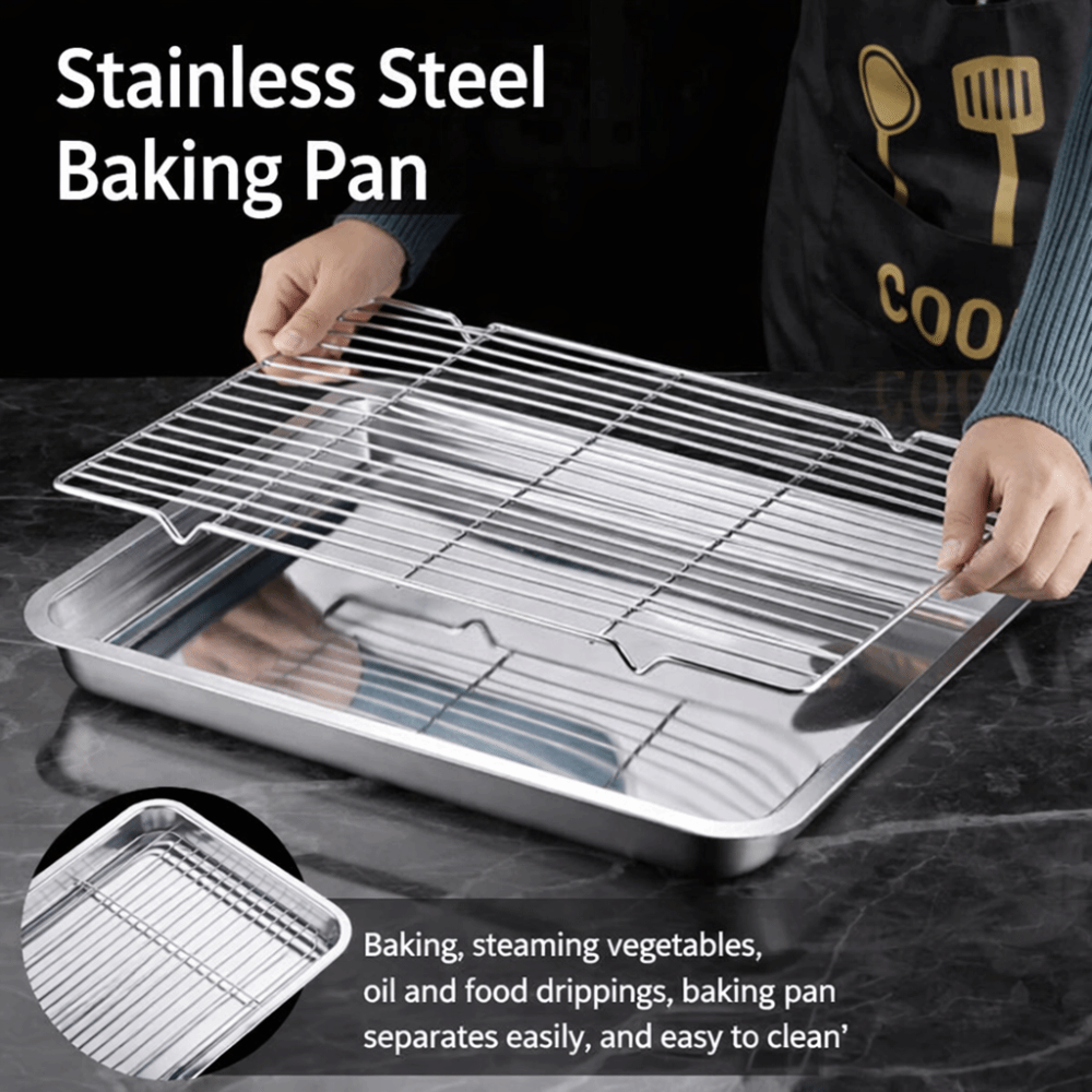 Portable Non-Stick Stainless S - Kitchen Baking Tray Rack 评论和价格