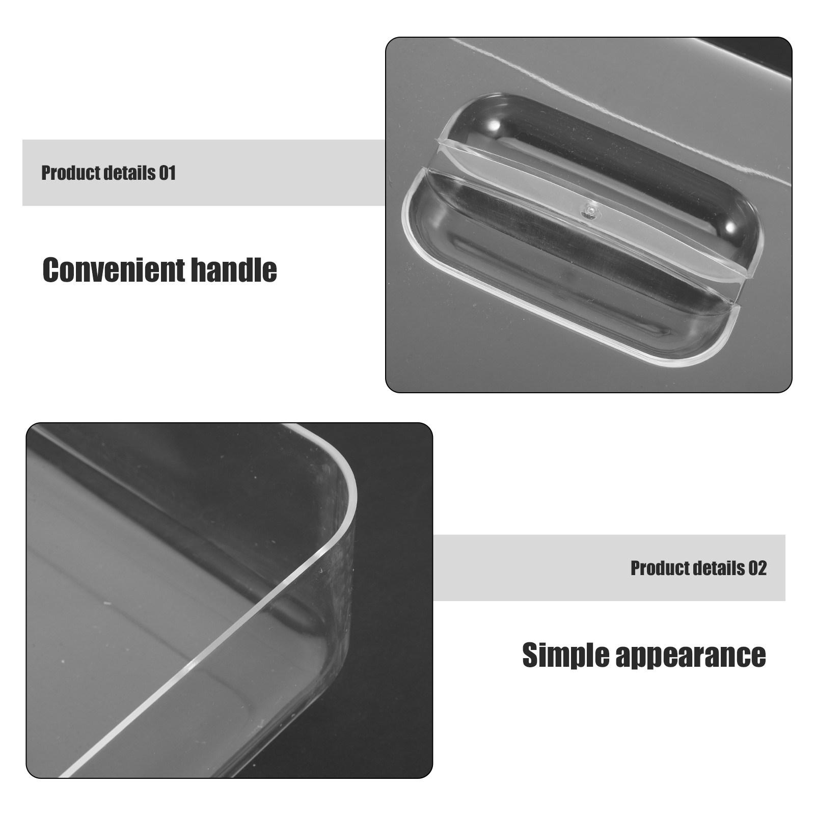 2Pcs Clear Acrylic Rectangular - Kitchen Bakery 评论和价格