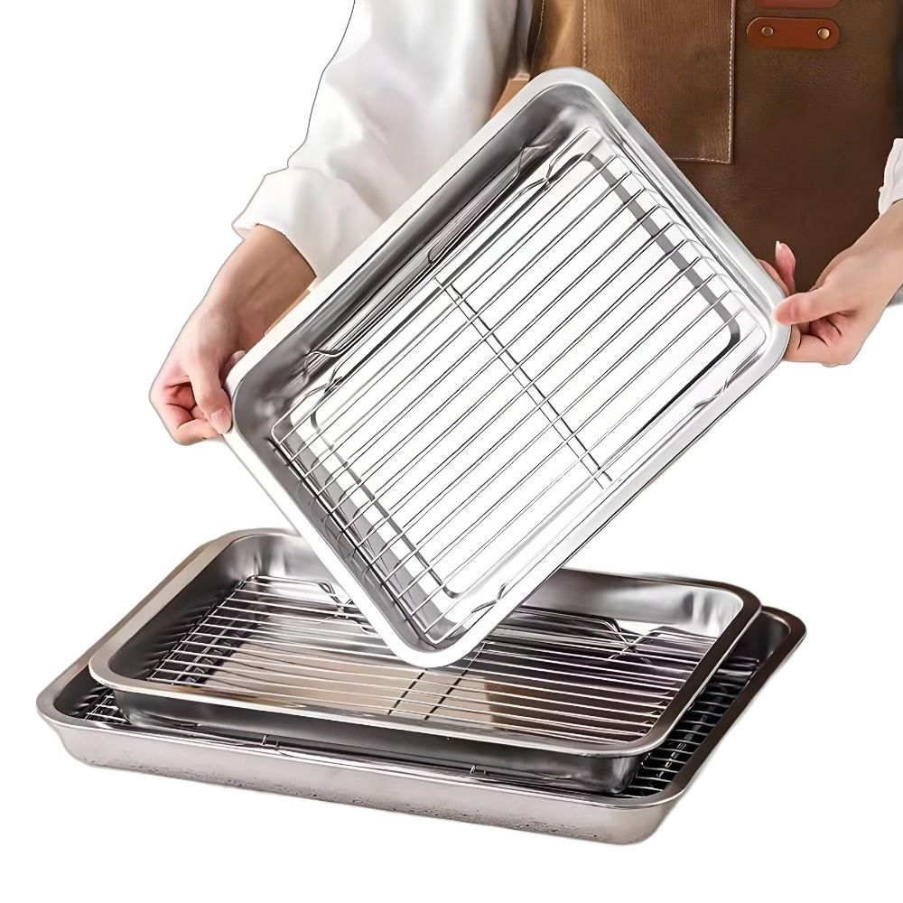 Portable Non-Stick Stainless S - Kitchen Baking Tray Rack 评论和价格