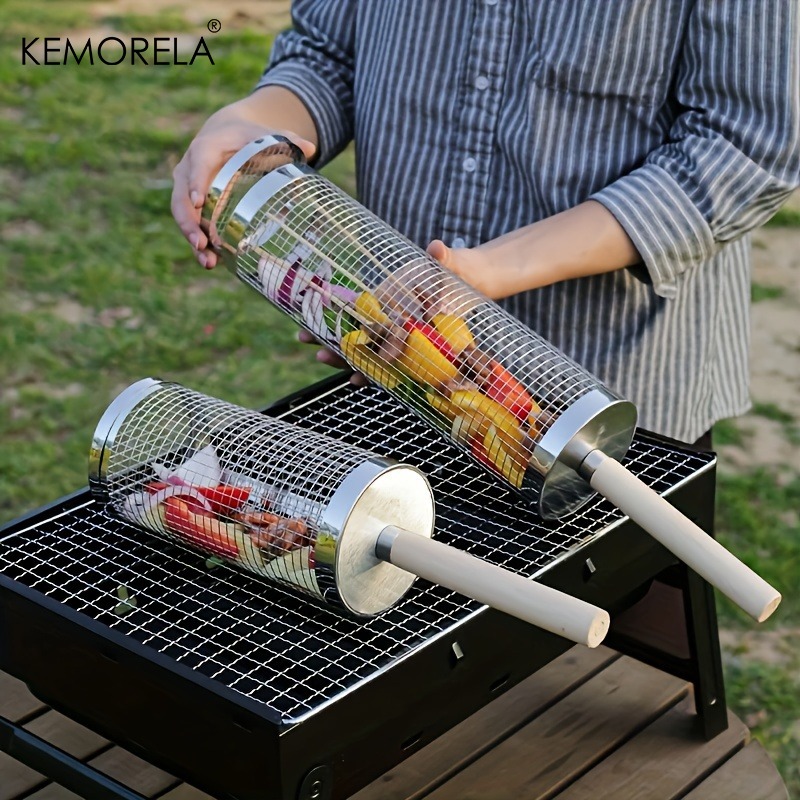 Round Barbecue Grill Basket Se - Kitchen Baking Tray Rack 评论和价格