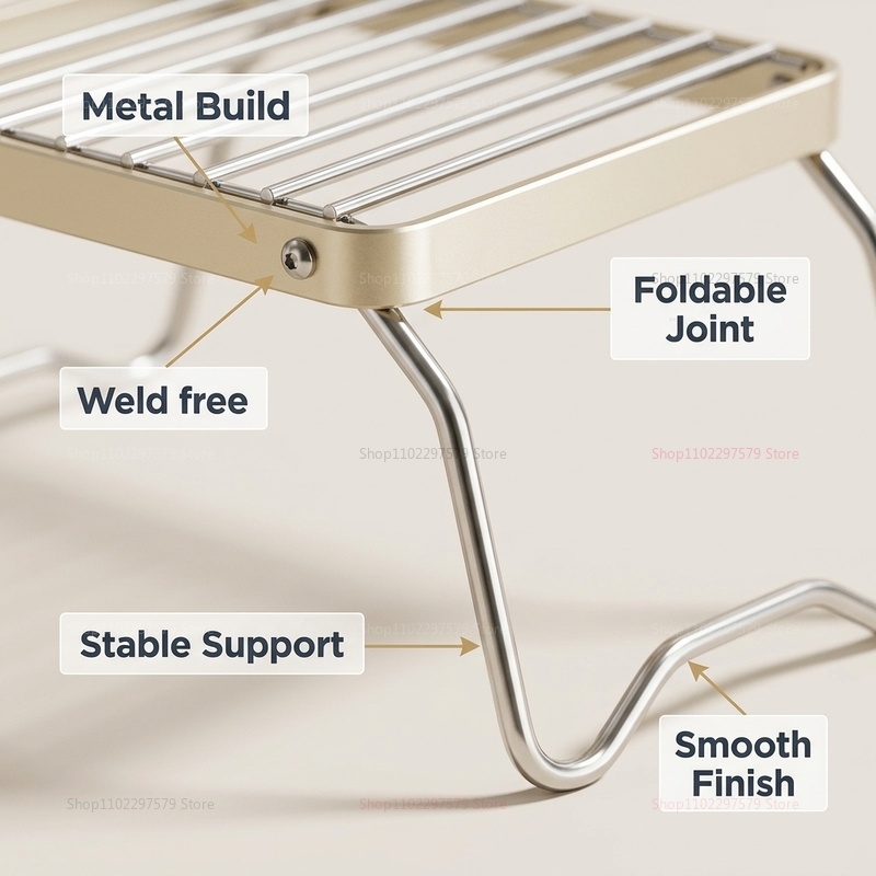 Portable Stainless Steel Folda - Kitchen Baking Tray Rack 评论和价格