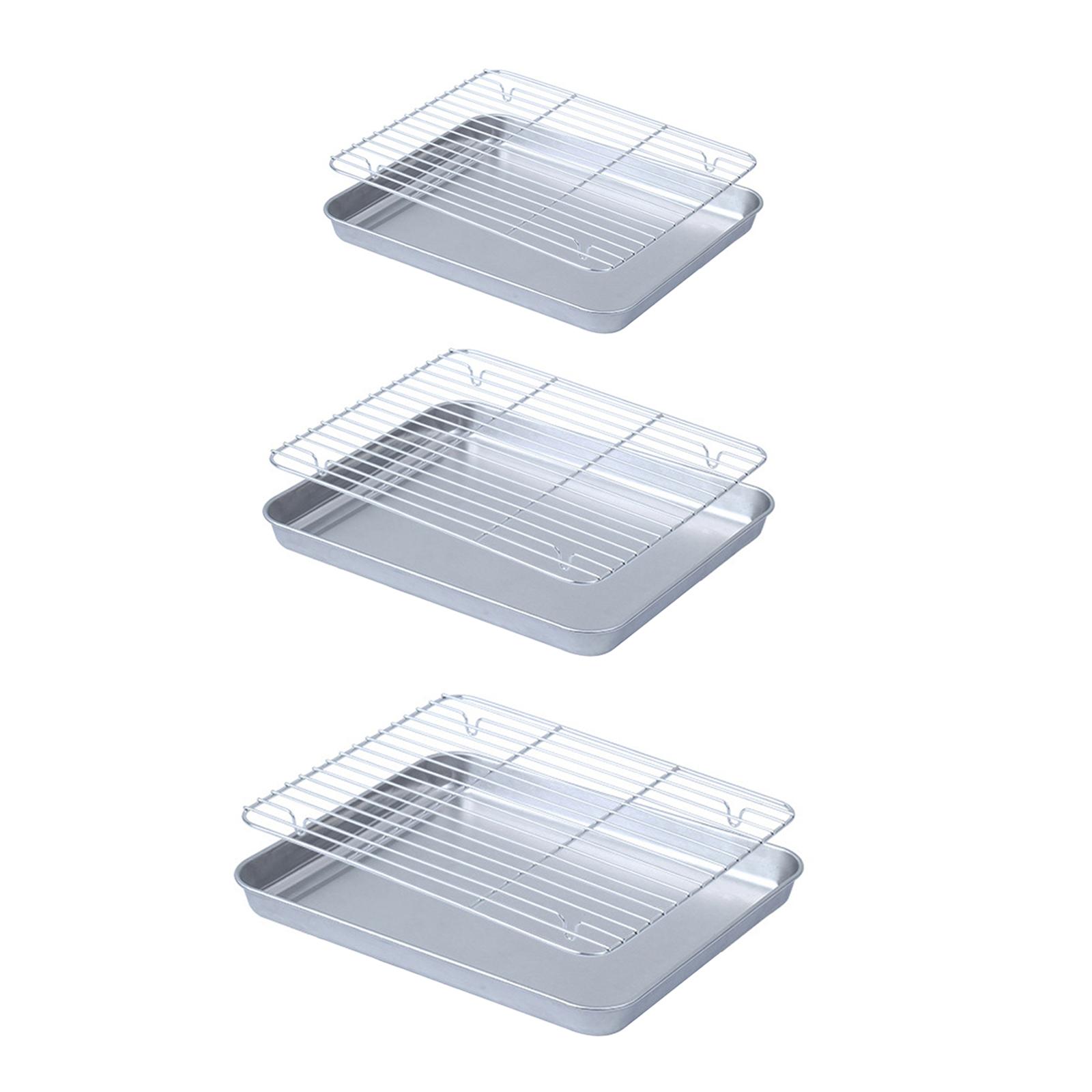 Baking Sheet Pan with Wire Rac - Kitchen Baking Pan Storage 评论和价格