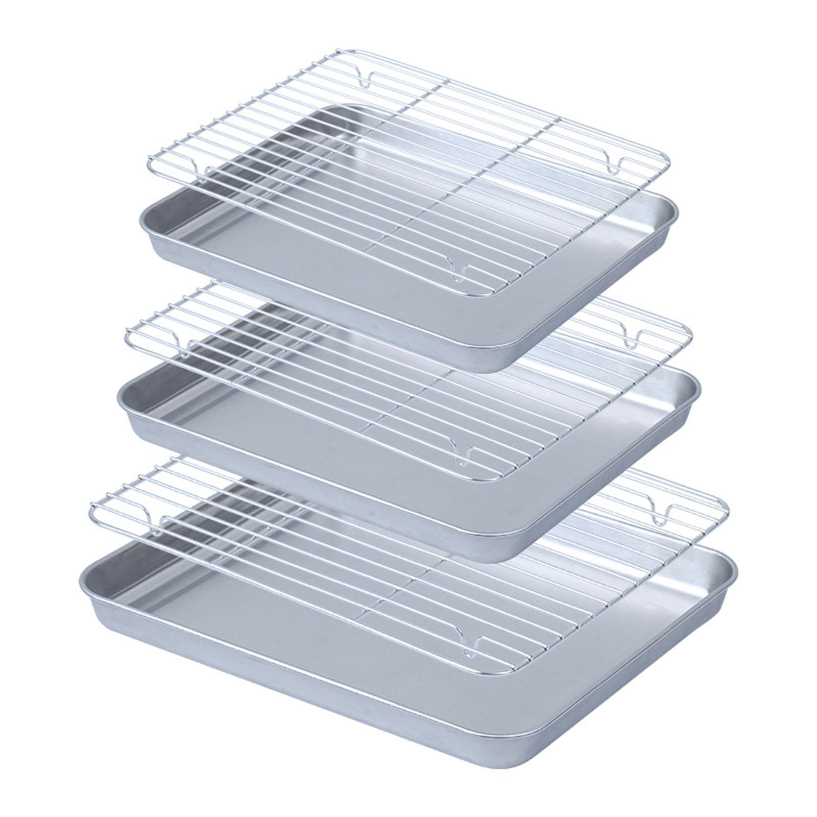 Baking Sheet Pan with Wire Rac - Kitchen Baking Pan Storage 评论和价格