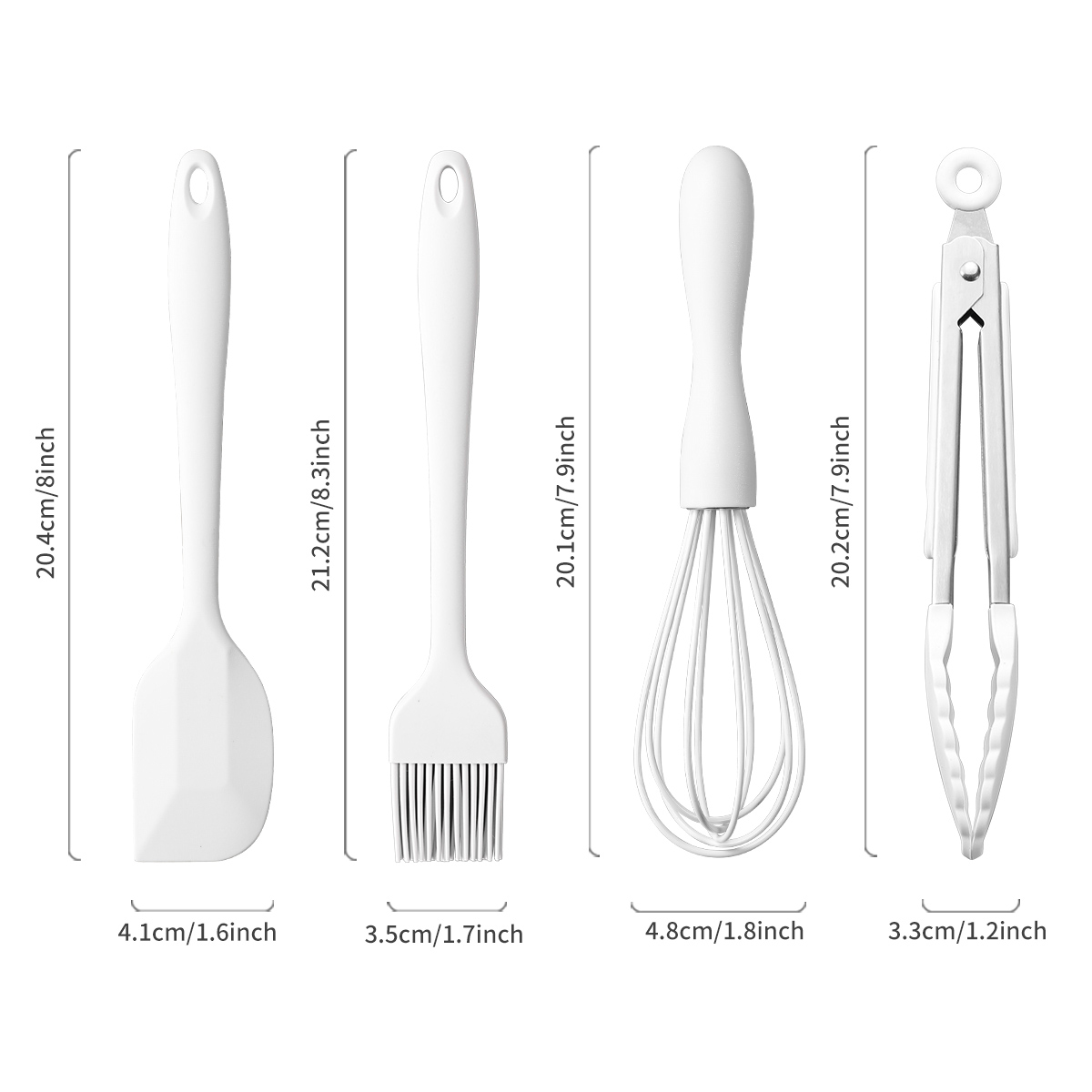 4Pcs/Set Silicone Baking Set C - Pastry Brush Silicone 评论和价格
