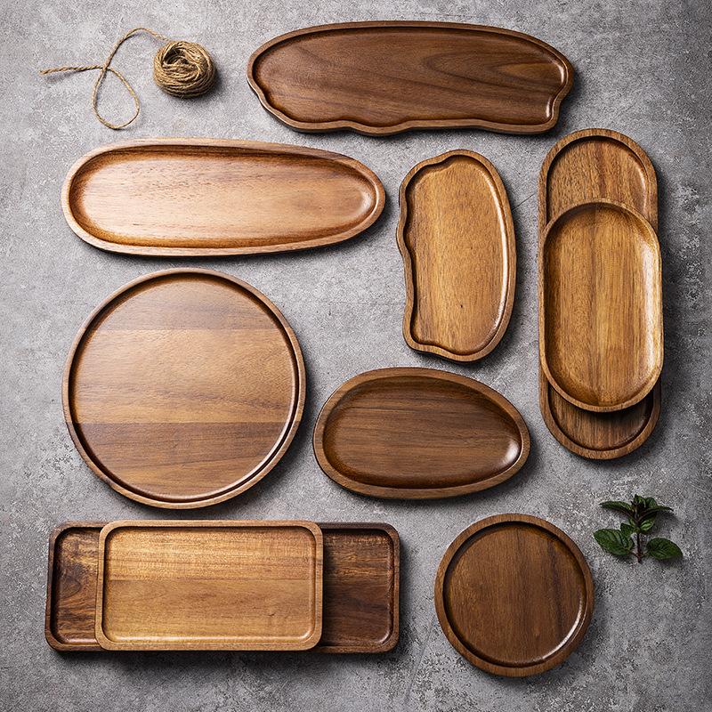 Tableware Solid Wood Food Tray - Cake Board Round 评论和价格