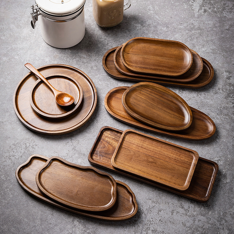 Tableware Solid Wood Food Tray - Cake Board Round 评论和价格