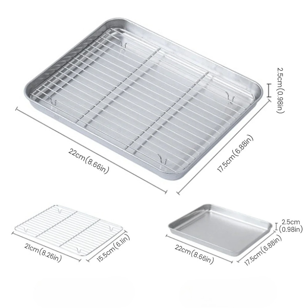 Stainless Steel Baking Sheet w - Kitchen Baking Tray Rack 评论和价格