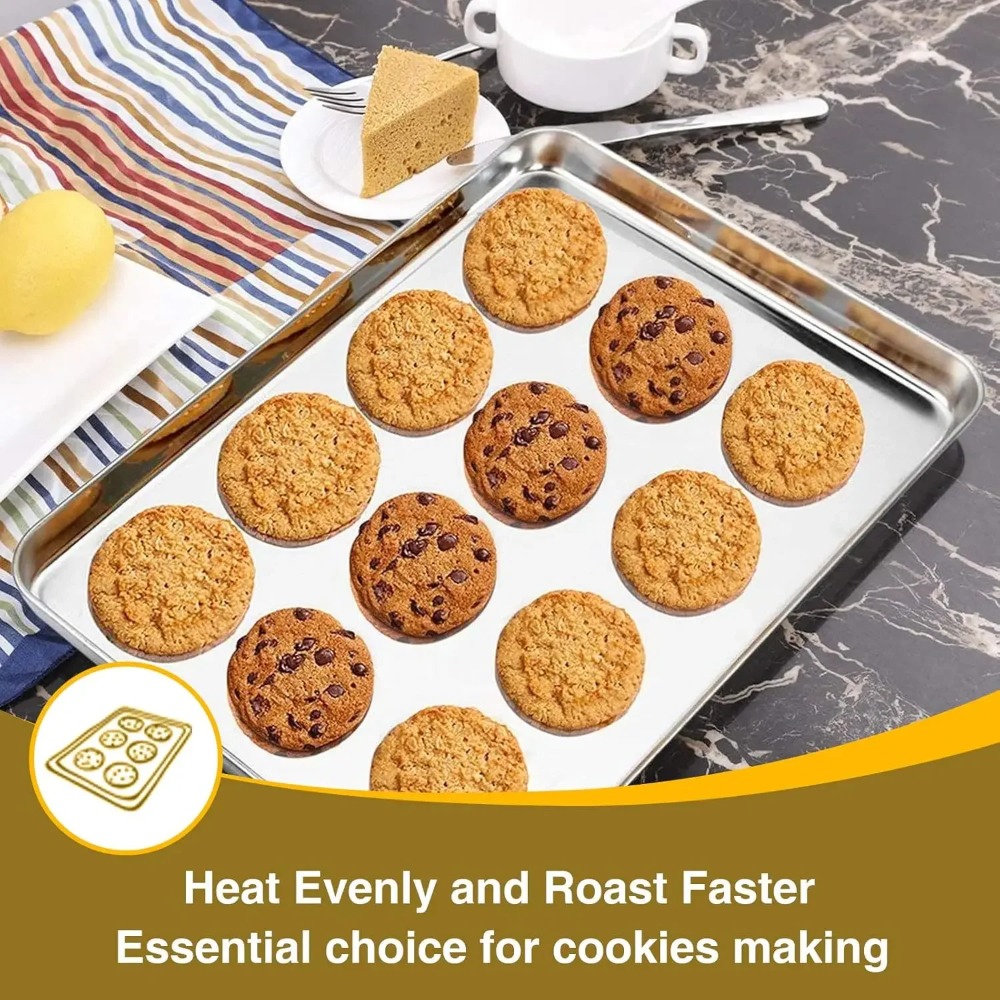 Stainless Steel Baking Sheet w - Kitchen Baking Tray Rack 评论和价格