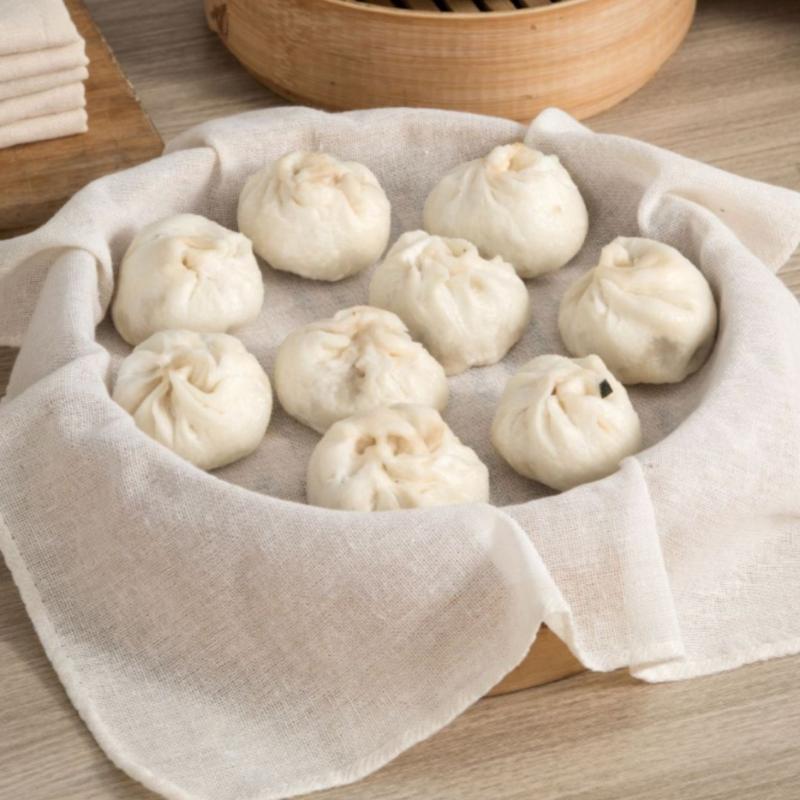 3Pcs Round Pure Cotton Steamer - Kitchen Baking Cloth 评论和价格