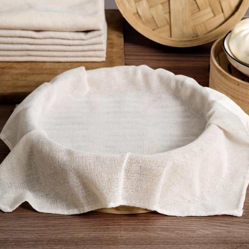 3Pcs Round Pure Cotton Steamer - Kitchen Baking Cloth 评论和价格