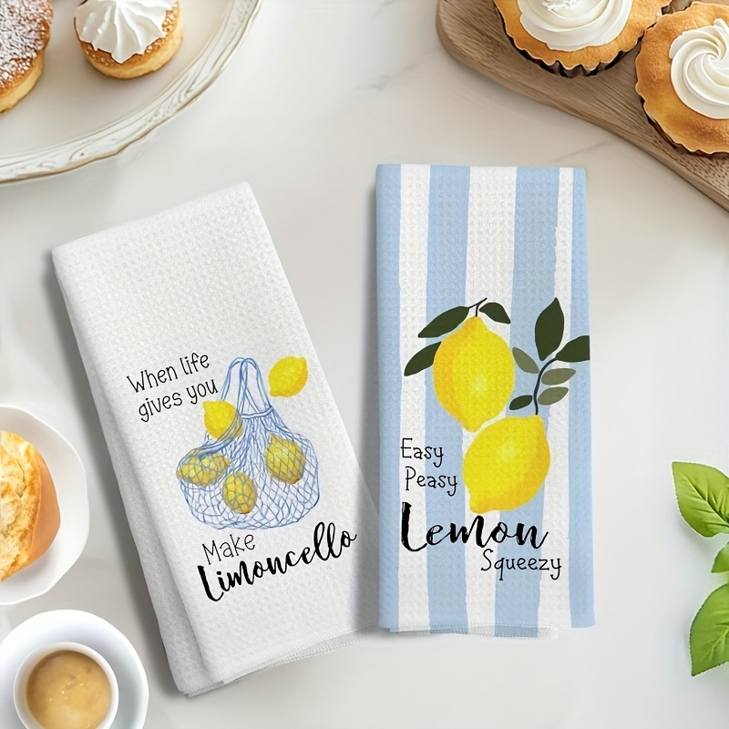 2Pcs, Lemon Mesh Kitchen Towel - Kitchen Baking Cloth 评论和价格