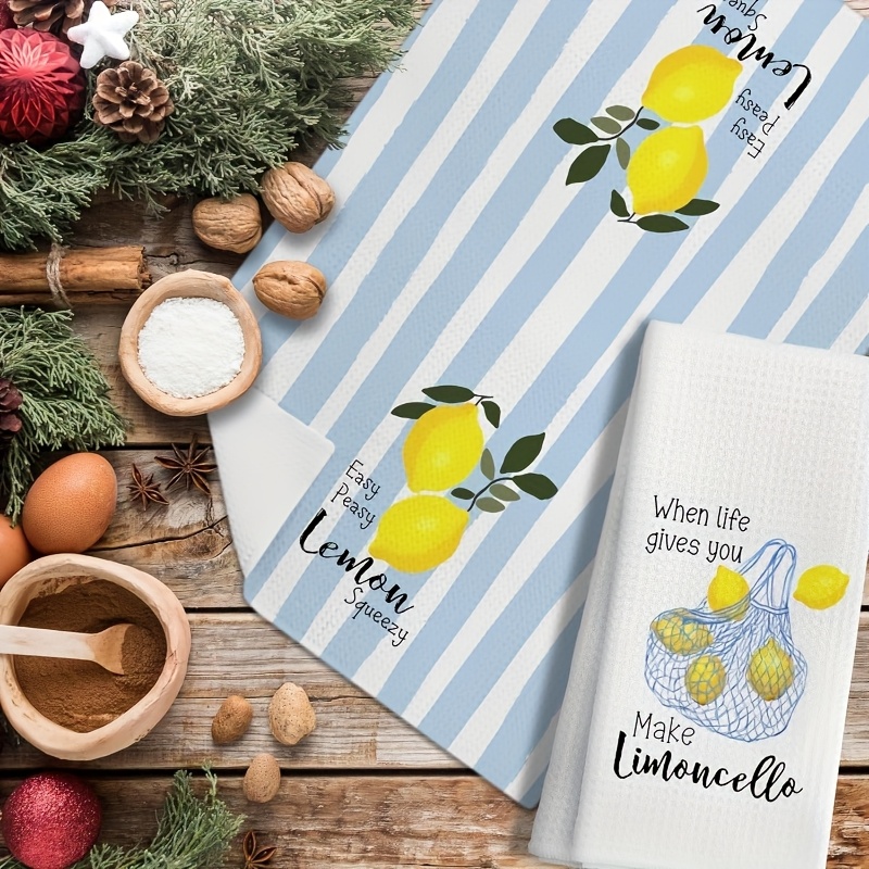 2Pcs, Lemon Mesh Kitchen Towel - Kitchen Baking Cloth 评论和价格