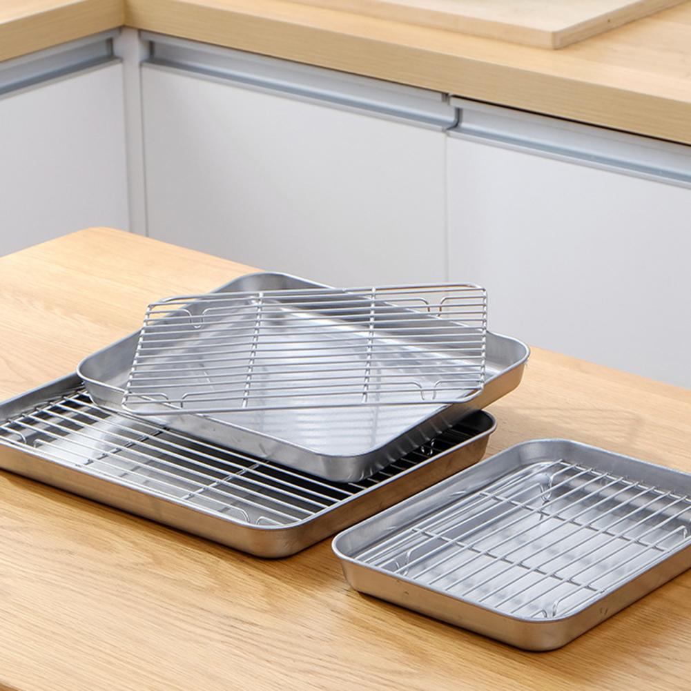 1 Set Stainless Steel Oven Bak - Kitchen Baking Tray Rack 评论和价格