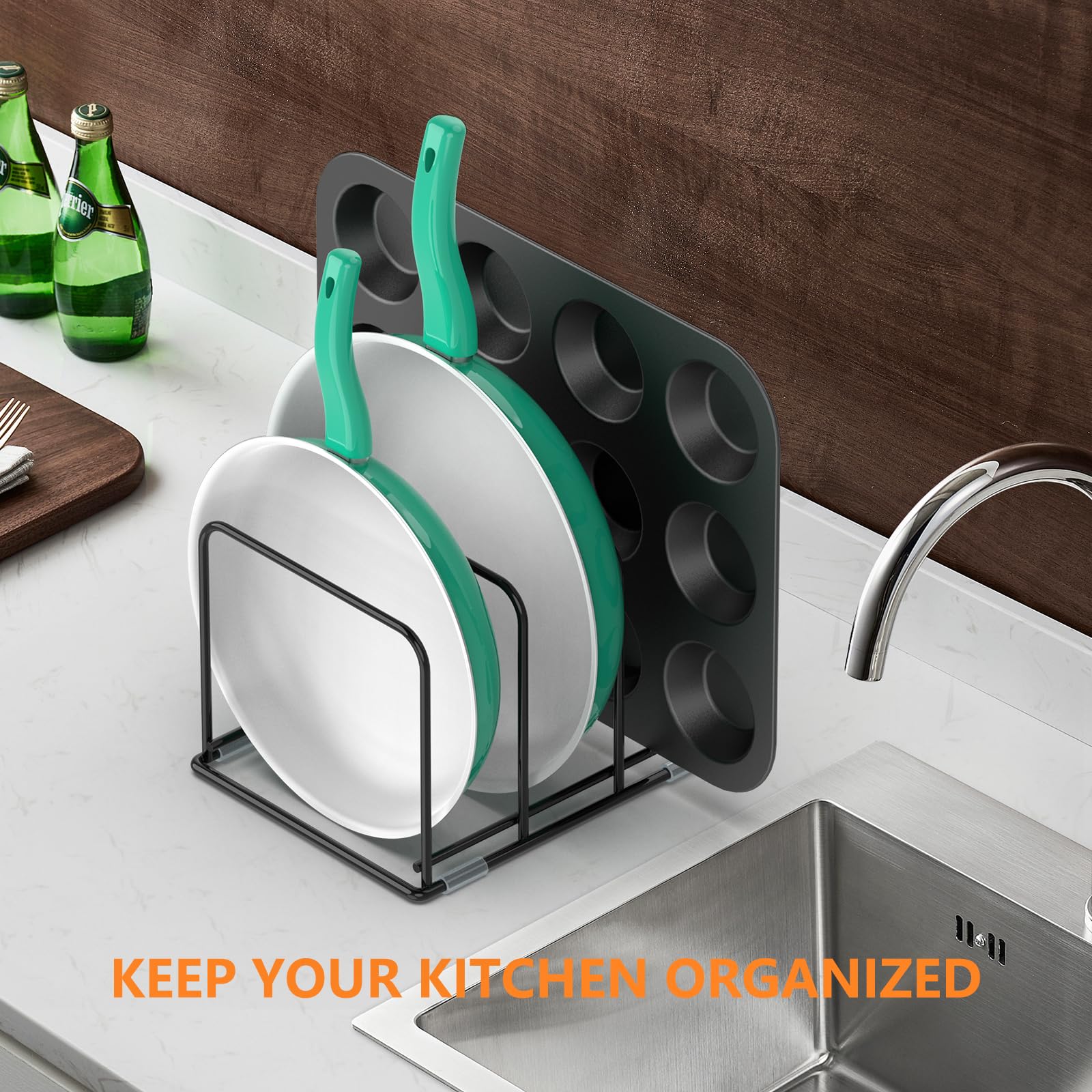 Pan Organizer Kitchen Cabinet  - Kitchen Baking Pan Storage 评论和价格