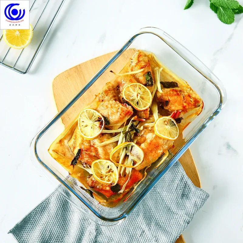 Large Capacity Toughened Glass - Kitchen Baking Pan Storage 评论和价格