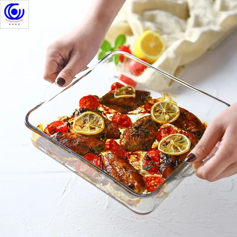 Large Capacity Toughened Glass - Kitchen Baking Pan Storage 评论和价格