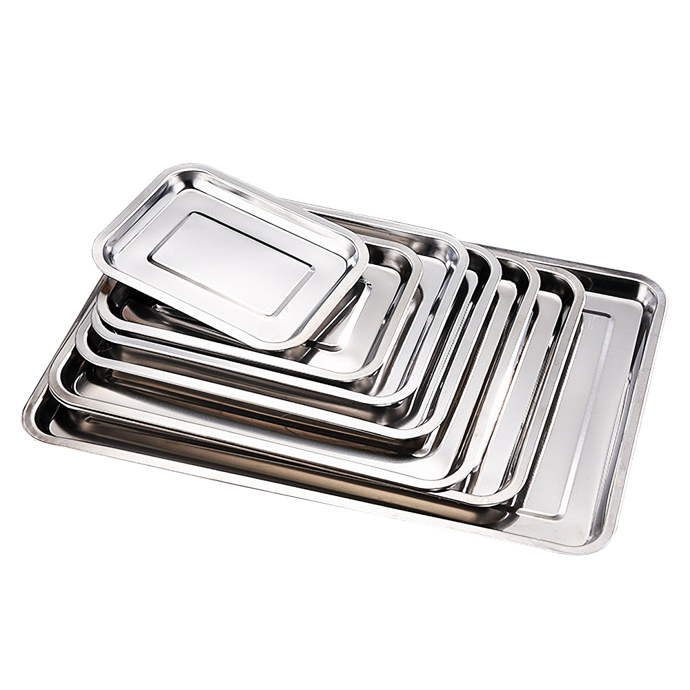 1PCS Stainless Steel Food Tray - Kitchen Baking Pan Storage 评论和价格