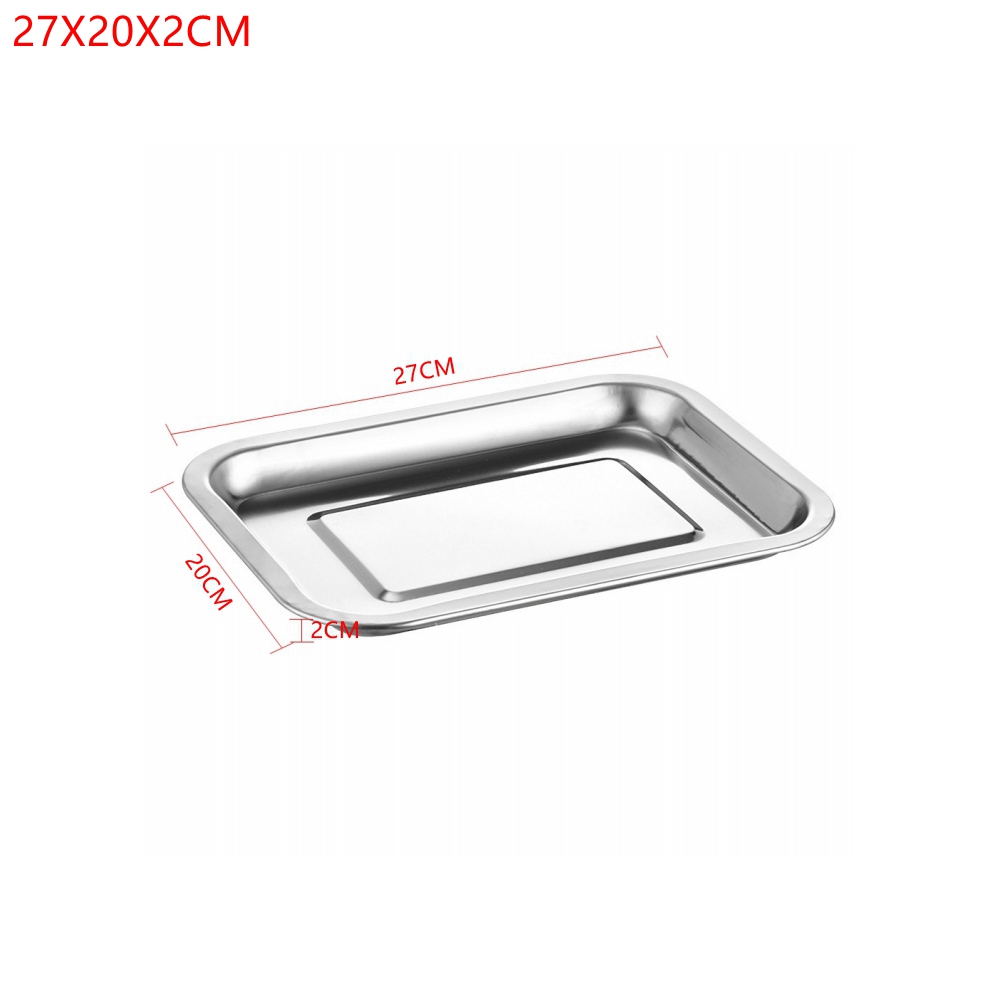 1PCS Stainless Steel Food Tray - Kitchen Baking Pan Storage 评论和价格