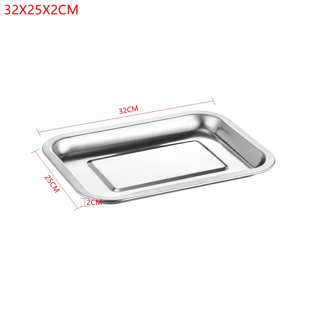 1PCS Stainless Steel Food Tray - Kitchen Baking Pan Storage 评论和价格