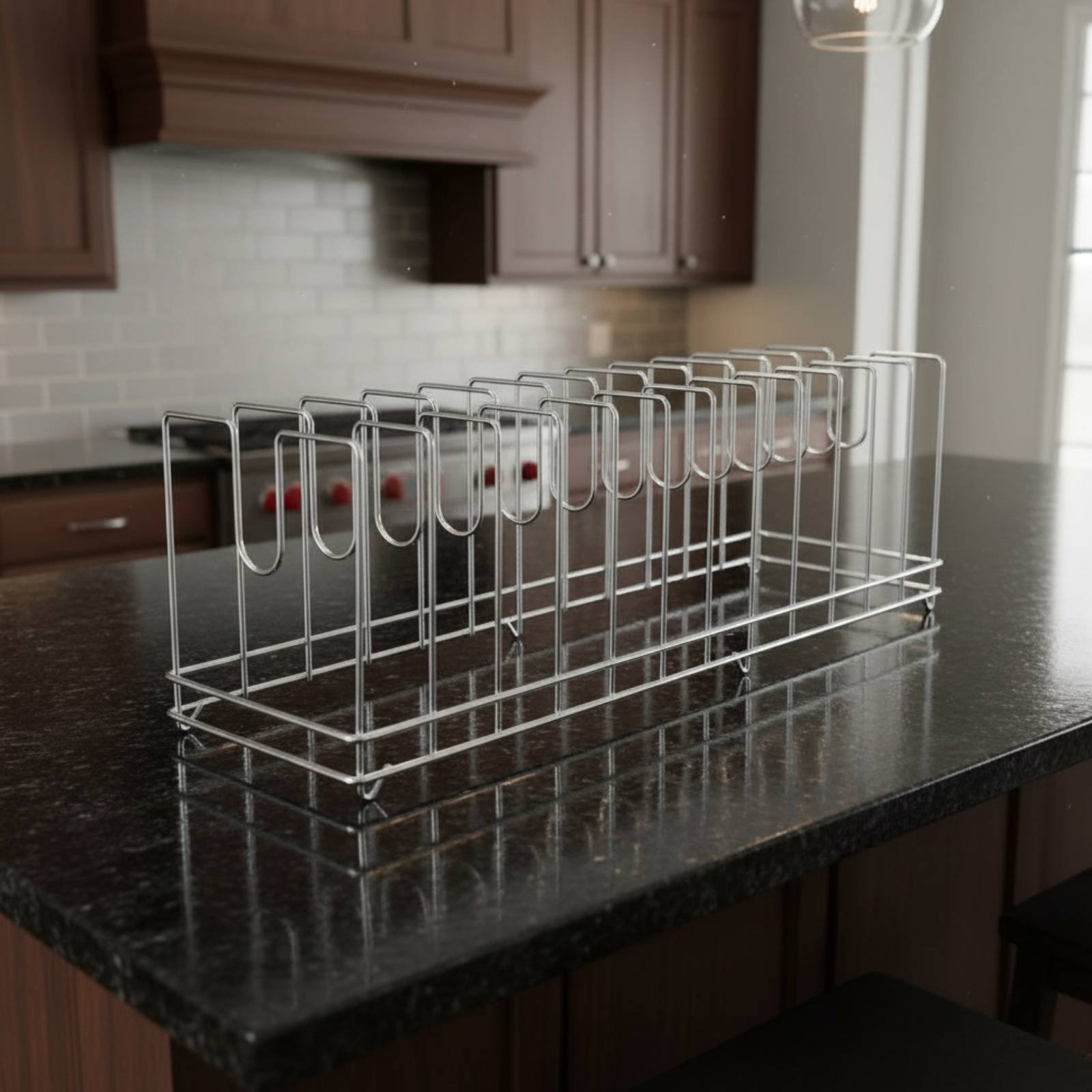 Pizza Pan Rack Space Saving Ba - Kitchen Baking Pan Storage 评论和价格