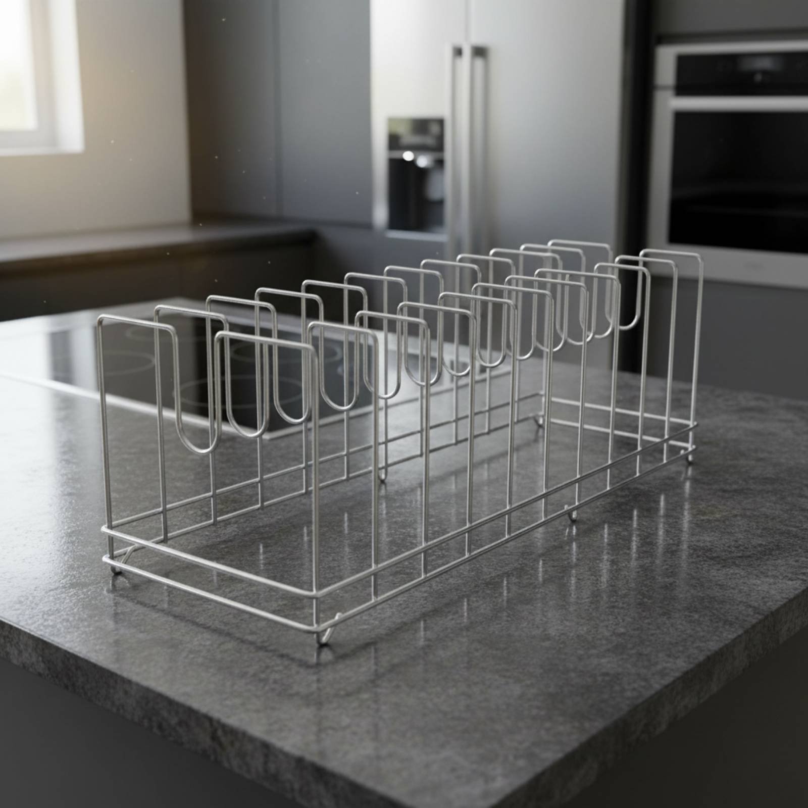 Pizza Pan Rack Space Saving Ba - Kitchen Baking Pan Storage 评论和价格