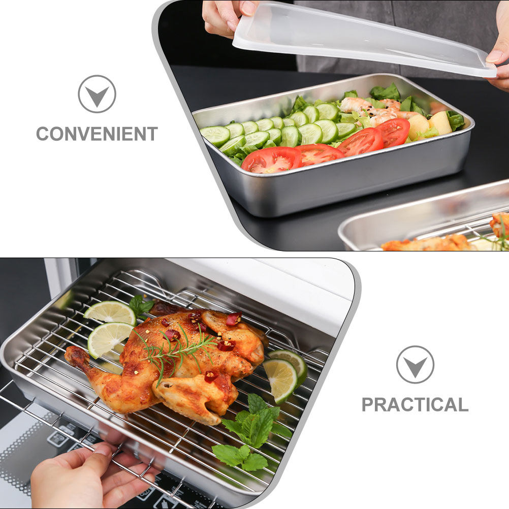 1Set Stainless Steel Kitchen P - Kitchen Baking Pan Storage 评论和价格