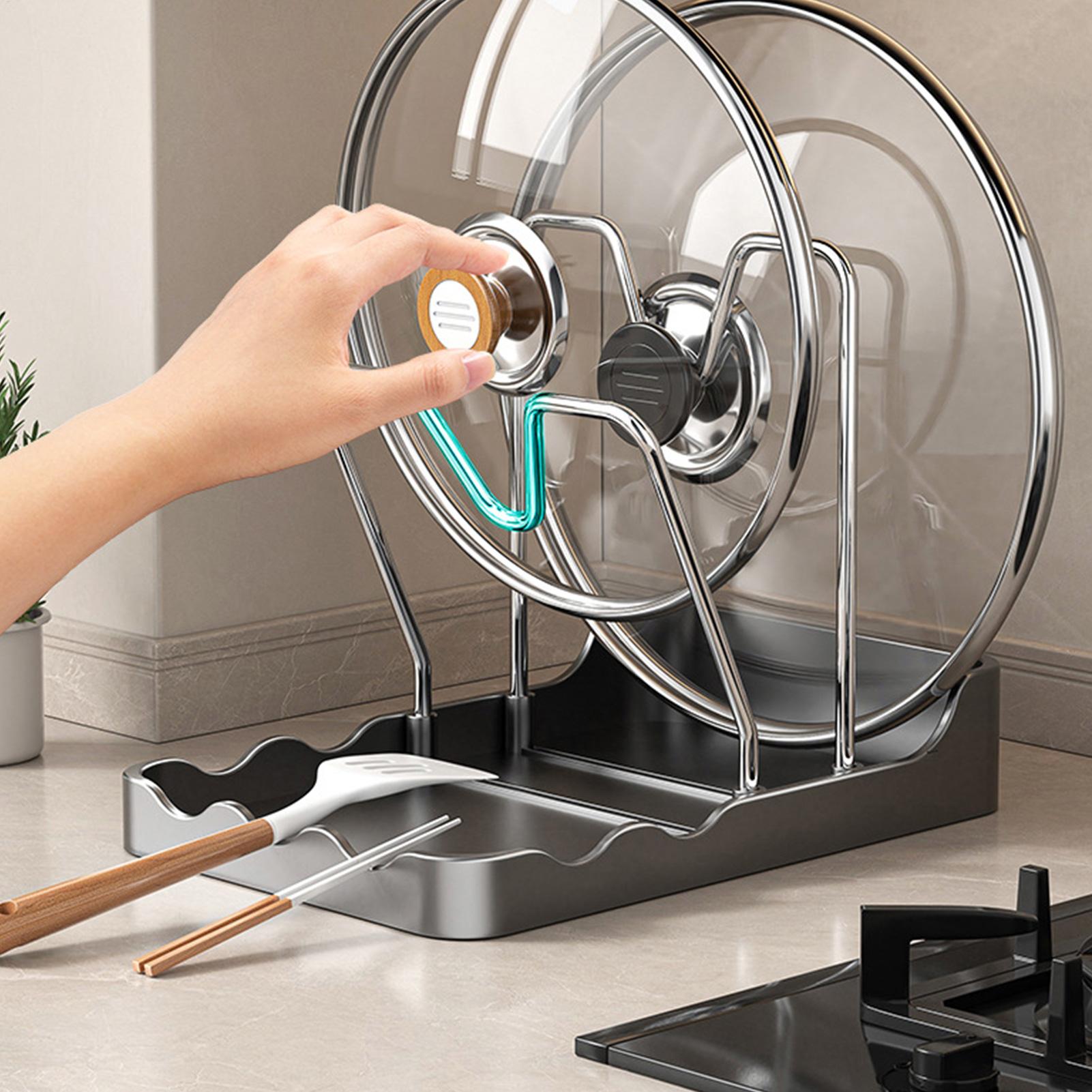 Pot Lid Organizer Vertical Spo - Kitchen Baking Tray Rack 评论和价格