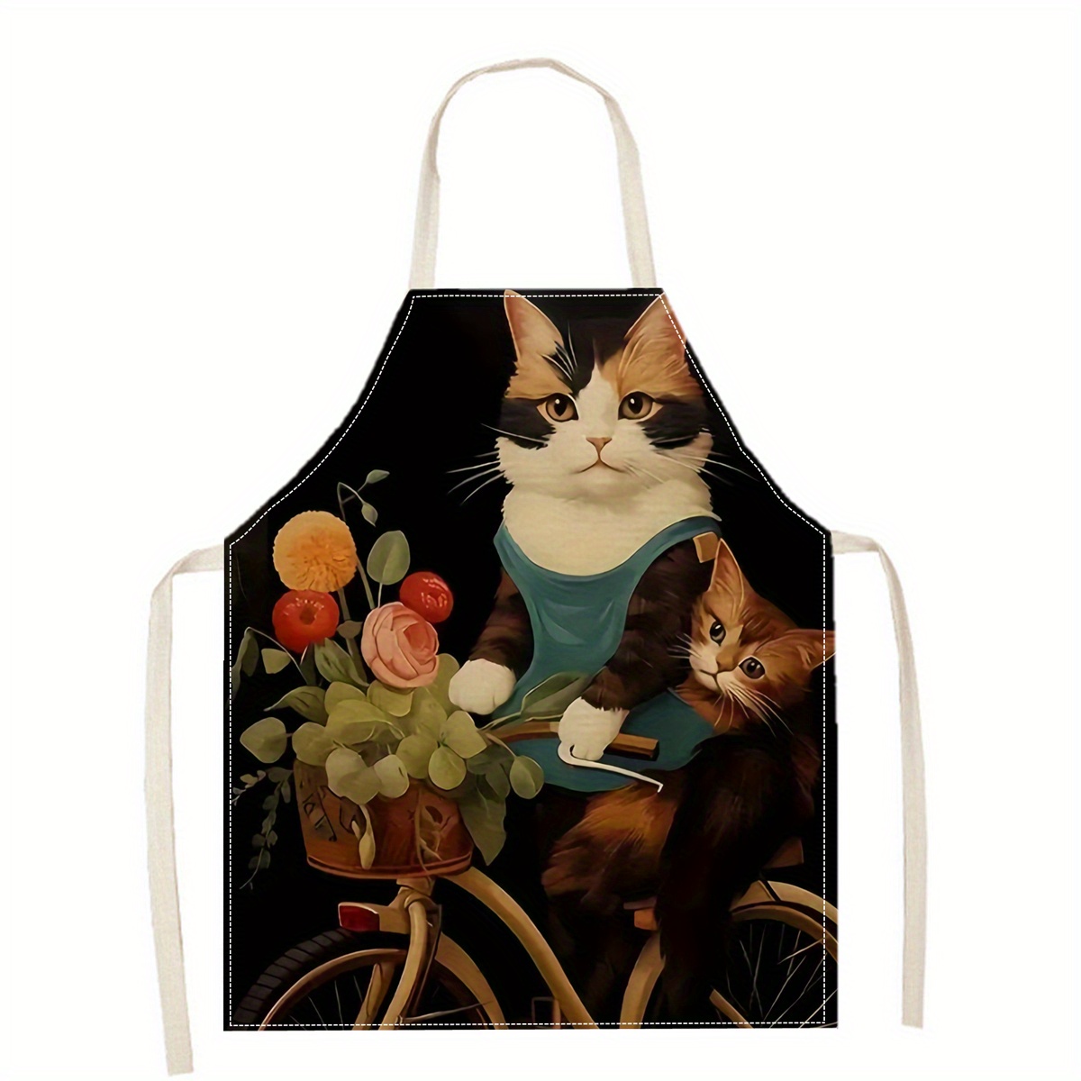 Linen Apron Funny Cat Sunglass - Kitchen Baking Ideas 评论和价格